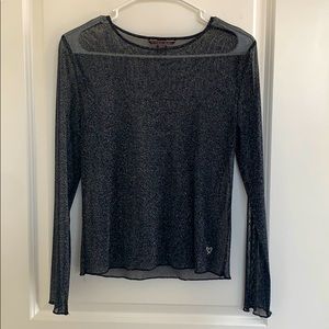 Glittery mesh top